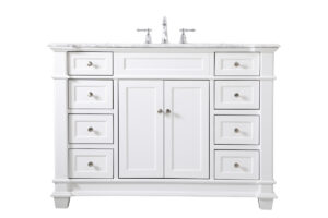 48 inch Single Bathroom Vanity set in White