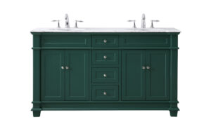 60 inch double bathroom vanity set in black