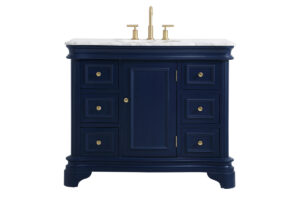 42 inch Single Bathroom Vanity set in Blue