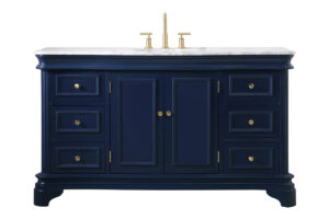 60 inch Single Bathroom Vanity set in Blue
