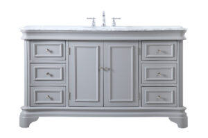 60 inch Single Bathroom Vanity set in Grey