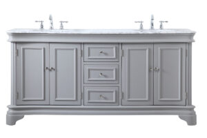 72 inch Double Bathroom Vanity set in Grey