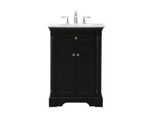 24 inch Single bathroom vanity set in black