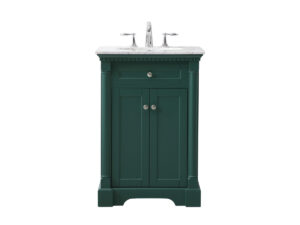 24 inch Single bathroom vanity set in green
