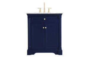 30 inch Single bathroom vanity in  Blue