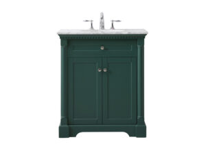 30 inch Single bathroom vanity set in green