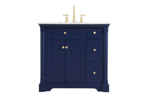 36 inch Single bathroom vanity in  Blue
