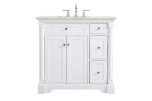 36 inch Single bathroom vanity in  White
