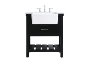 30 inch Single bathroom vanity in black