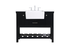 42 inch Single bathroom vanity in black