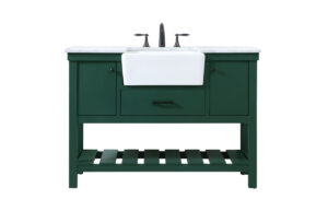 48 inch Single bathroom vanity in green