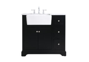 36 inch Single bathroom vanity in black
