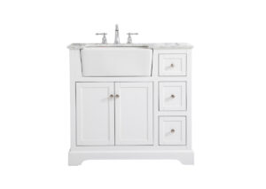 36 inch Single bathroom vanity in white