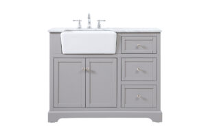 42 inch Single bathroom vanity in grey