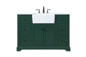 48 inch Single bathroom vanity in green