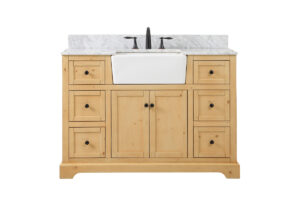 48 inch Single bathroom vanity in natural wood