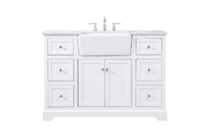48 inch Single bathroom vanity in white