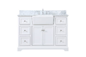 48 inch Single bathroom vanity in white