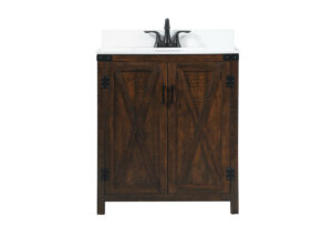 30 inch Single bathroom vanity in expresso with backsplash
