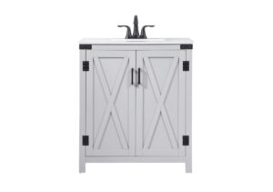 30 inch Single bathroom vanity in grey