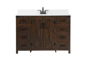 48 inch Single bathroom vanity in expresso with backsplash