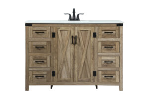 48 inch Single bathroom vanity in natural oak