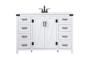 48 inch Single bathroom vanity in white