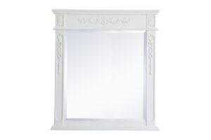 Wood frame mirror 32 inch x 36 inch in Antique White