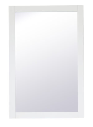 Aqua rectangle vanity mirror 24 inch in White