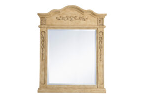 Wood frame mirror 28 inch x 36 inch in Antique Beige