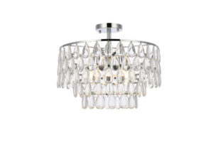 Mila 18 inch flush mount in chrome