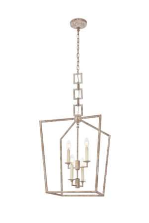 Denmark 4 light Ivory wash Pendant