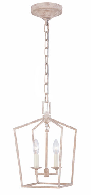 Denmark 2 light Ivory wash Pendant