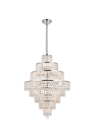Maxime 18 light Chrome Chandelier Clear Royal Cut Crystal