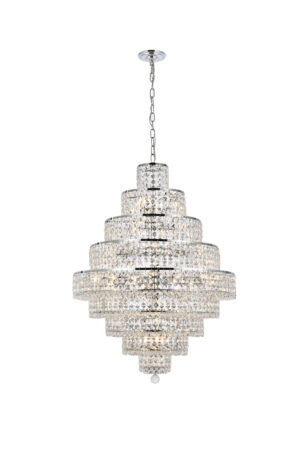 Maxime 20 light Chrome Chandelier Clear Royal Cut Crystal