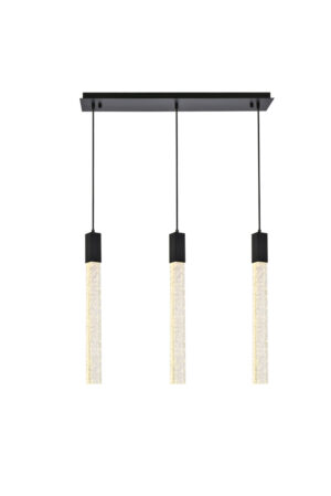 Weston 3 lights pendant in black