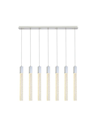 Weston 7 lights pendant in chrome