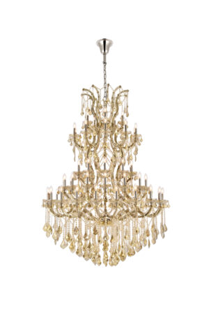 Maria Theresa 61 light Golden Teak Chandelier Golden Teak (Smoky) Royal Cut Crystal