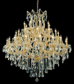 Maria Theresa 37 light Gold Chandelier Clear Royal Cut Crystal