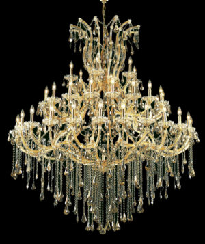 Maria Theresa 49 light Gold Chandelier Golden Teak (Smoky) Royal Cut Crystal