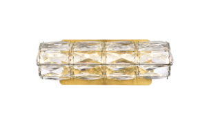 Valetta 12 inch LED linear wall sconce in gold
