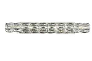 Valetta Integrated LED chip light Chrome Wall Sconce Clear Royal Cut Crystal
