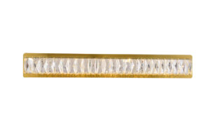 Monroe Integrated LED chip light gold Wall Sconce Clear Royal Cut Crystal