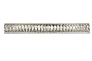Monroe Integrated LED chip light Chrome Wall Sconce Clear Royal Cut Crystal