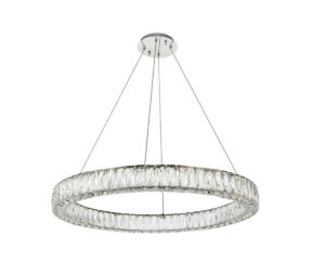 Monroe Integrated LED chip light Chrome Chandelier Clear Royal Cut Crystal