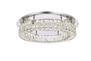 Monroe 22 inch LED Single flush mount in chrome