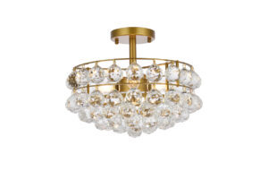 Savannah 14 inch flush mount in brass