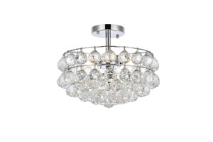 Savannah 14 inch flush mount in chrome