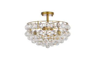 Savannah 16 inch flush mount in brass