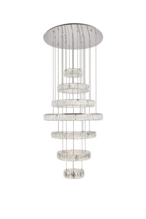 Monroe Integrated LED chip light Chrome Chandelier Clear Royal Cut Crystal